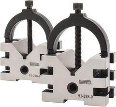 SPI - 2" Max Capacity, 90° Angle, Hardened Steel V-Block - 2-3/8" Long x 2-3/4" Wide x 2" High, Sold as Matched Pair - All Tool & Supply