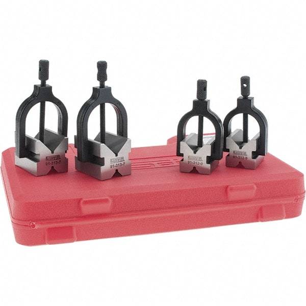 SPI - 1 and 1-1/2" Max Capacity, 90° Angle, V-Block - 1-1/2 and 2" Long x 1-1/4 and 1-1/2" Wide x 1-1/4 and 1-1/2" High - All Tool & Supply