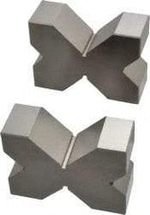 SPI - 3/4 to 2" Capacity, 90° Angle, Cast Iron 4-Way V-Block - 3-3/4" Long x 1-3/8" Wide x 2-3/4" High, Sold as Matched Pair - All Tool & Supply