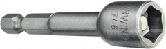 Irwin - 3 Piece, Nutdrivers Handle, Bit Holder - 0.05 to 1/4" Hex, 1/4" Hex Drive - All Tool & Supply