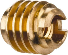 E-Z LOK - #6-32, Brass Knife Insert - 1/4" Drill, 1/4" Hole Diam, 3/8" Long, 1/2" Min Grip - All Tool & Supply