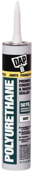 DAP - 10.1 oz Cartridge Gray Polyurethane Joint Sealant - -40 to 185°F Operating Temp, 10 min Tack Free Dry Time - All Tool & Supply