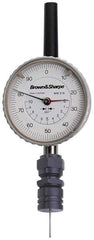 TESA Brown & Sharpe - 0 to 1 Inch Range, White Dial Depth Gage - 0.001 Inch Graduation - All Tool & Supply