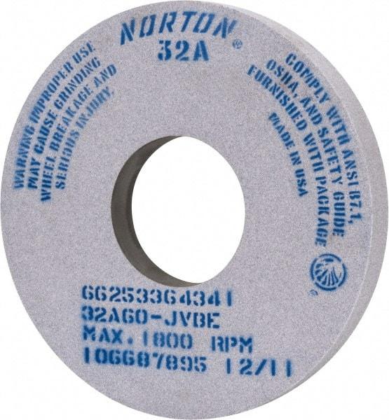 Norton - 14" Diam x 5" Hole x 1-1/2" Thick, J Hardness, 60 Grit Surface Grinding Wheel - Aluminum Oxide, Type 1, Medium Grade, 1,800 Max RPM, Vitrified Bond - All Tool & Supply