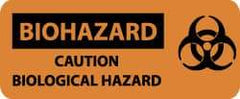 NMC - "Biohazard - Caution - Biological Hazard", 7" Long x 17" Wide, Rigid Plastic Safety Sign - Rectangle, 0.05" Thick, Use for Hazardous Materials - All Tool & Supply