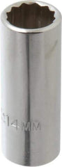 Proto - 3/8" Drive, Deep Hand Socket - 12 Points, 2-1/8" OAL, Chrome Finish - All Tool & Supply