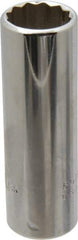 Proto - 3/8" Drive, Deep Hand Socket - 12 Points, 2-3/4" OAL, Chrome Finish - All Tool & Supply