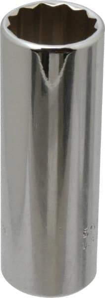 Proto - 3/8" Drive, Deep Hand Socket - 12 Points, 2-3/4" OAL, Chrome Finish - All Tool & Supply