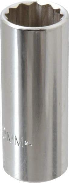 Proto - 3/8" Drive, Deep Hand Socket - 12 Points, 2-3/4" OAL, Chrome Finish - All Tool & Supply