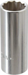 Proto - 3/8" Drive, Deep Hand Socket - 12 Points, 2-3/4" OAL, Chrome Finish - All Tool & Supply