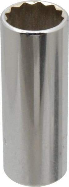 Proto - 3/8" Drive, Deep Hand Socket - 12 Points, 2-3/4" OAL, Chrome Finish - All Tool & Supply