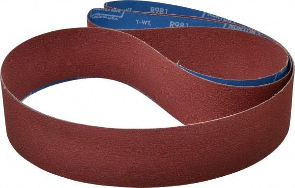 Norton - 3" Wide x 132" OAL, 80 Grit, Ceramic Abrasive Belt - Ceramic, Medium, Coated, Series R981 - All Tool & Supply