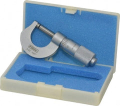 Fowler - 0 to 1/2" Range, 0.001" Graduation, Mechanical Outside Micrometer - Friction Thimble, Accurate to 0.001" - All Tool & Supply