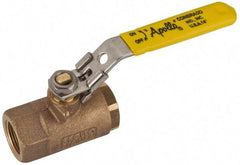 Apollo - 3/4" Pipe, Standard Port, Bronze Standard Ball Valve - 2 Piece, NPT Ends, Locking Lever Handle, 600 WOG, 150 WSP - All Tool & Supply