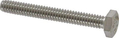 Value Collection - 1/4-20 UNC, 2" Length Under Head Hex Head Cap Screw - Fully Threaded, Grade 316 Stainless Steel, Uncoated, 7/16" Hex - All Tool & Supply