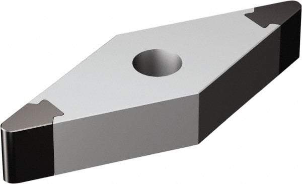 Sandvik Coromant - VNGA332 Grade 7025 CBN Turning Insert - Uncoated, 35° Diamond, 3/8" Inscr Circle, 3/16" Thick, 1/32" Corner Radius - All Tool & Supply