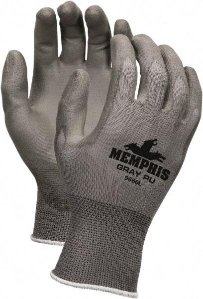 MCR Safety - Size S (7) Polyurethane Coated Polyurethane Work Gloves - Palm & Fingers Coated, Paired - All Tool & Supply