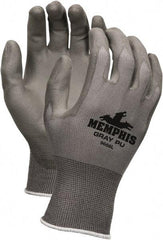 MCR Safety - Size S (7) Polyurethane Coated Polyurethane Work Gloves - Palm & Fingers Coated, Paired - All Tool & Supply