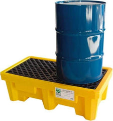 UltraTech - 66 Gal Sump, 3,000 Lb Capacity, 2 Drum, Polyethylene Spill Deck or Pallet - 53" Long x 29" Wide x 17" High, Liftable Fork, Drain Included, Inline Drum Configuration - All Tool & Supply