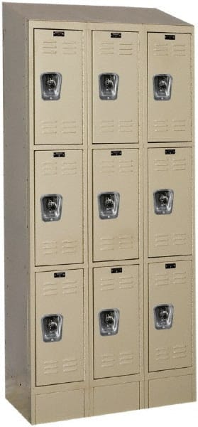 Hallowell - 9 Door, 3 Tier, Ready-Built Wardrobe & Box Lockers - All Tool & Supply