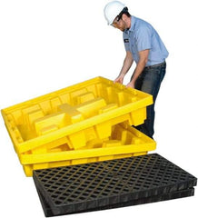 UltraTech - 66 Gal Sump, 6,000 Lb Capacity, 4 Drum, Polyethylene Spill Deck or Pallet - 51" Long x 51" Wide x 10" High, Liftable Fork, Drain Included, Low Profile, 2 x 4 Drum Configuration - All Tool & Supply