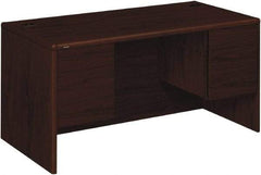 Hon - High Pressure Laminate Double Pedestal Desk - 60" Wide x 30" Deep x 29-1/2" High, Mahogany - All Tool & Supply