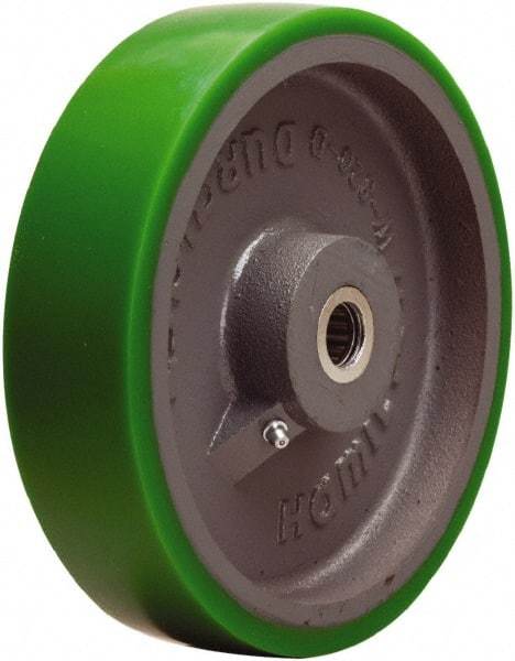 Hamilton - 8 Inch Diameter x 2 Inch Wide, Polyurethane on Cast Iron Caster Wheel - 1,500 Lb. Capacity, 2-1/4 Inch Hub Length, 5/8 Inch Axle Diameter, Straight Roller Bearing - All Tool & Supply