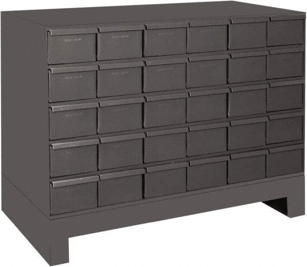 Durham - 30 Drawer, Small Parts Steel Storage Cabinet - 11-3/4" Deep x 34" Wide x 26-7/8" High - All Tool & Supply