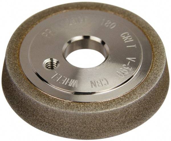 Darex - 3" Diam, 3/4" Hole Size, 1-1/4" Overall Thickness, 180 Grit, Type 12 Tool & Cutter Grinding Wheel - Medium Grade, CBN - All Tool & Supply