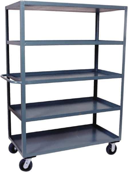 Jamco - 3,000 Lb Capacity, 24" Wide x 48" Long x 57-1/2" High Standard Utility Cart - 5 Shelf, Steel - All Tool & Supply