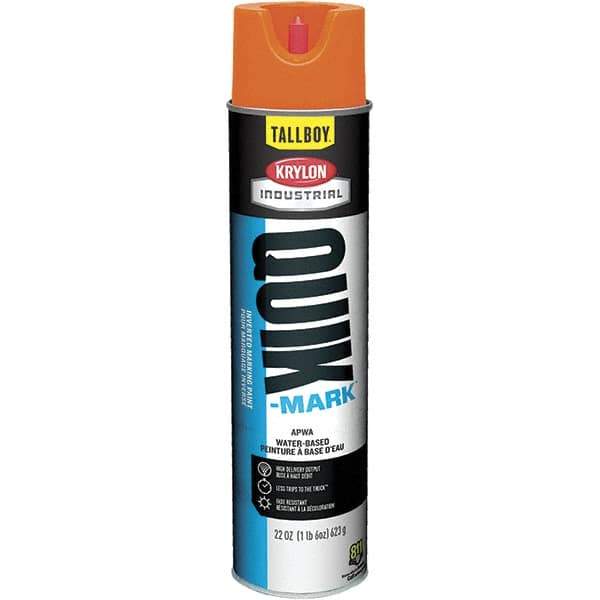 Krylon - 25 fl oz Orange Marking Paint - 35 to 71 Sq Ft Coverage, Water-Based Formula - All Tool & Supply