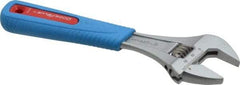 Channellock - 1-3/8" Jaw Capacity, 8" Standard Adjustable Wrench - Chrome Vanadium Steel, Chrome Finish - All Tool & Supply