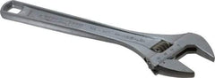 Channellock - 1-3/8" Jaw Capacity, 10" Standard Adjustable Wrench - Chrome Vanadium Steel, Chrome Finish - All Tool & Supply