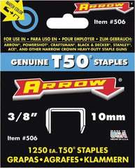 Arrow - 3/8" Wide High Carbon Steel Heavy-Duty Staples - 3/8" Leg Length - All Tool & Supply