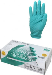 Ansell - Size L, 5 mil, Industrial Grade, Powdered Nitrile Disposable Gloves - Exact Industrial Supply