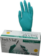 Ansell - Size M, 5 mil, Industrial Grade, Powder Free Nitrile Disposable Gloves - Exact Industrial Supply