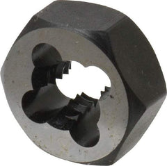 Cle-Line - 5/16-18 UNC Thread, 11/16" Hex, Hex Rethreading Die - Carbon Steel, 5/16" Thick, Series 0650 - Exact Industrial Supply