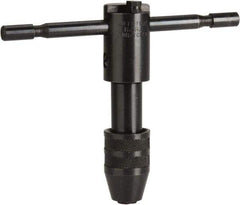 Cle-Line - #12 to 1/2" Tap Capacity, T Handle Tap Wrench - 5" Overall Length, Ratcheting - All Tool & Supply