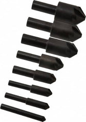 Hertel - 8 Piece, 1/4 to 1" Head Diam, 90° Included Angle, Countersink Set - All Tool & Supply