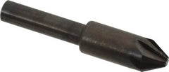 Hertel - 3/8" Head Diam, 1/4" Shank Diam, 6 Flute 60° High Speed Steel Countersink - All Tool & Supply