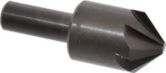 Hertel - 1" Head Diam, 1/2" Shank Diam, 6 Flute 90° High Speed Steel Countersink - 2-3/4" OAL, Straight Shank - All Tool & Supply