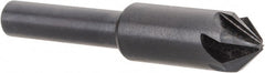 Hertel - 3/8" Head Diam, 1/4" Shank Diam, 6 Flute 82° High Speed Steel Countersink - All Tool & Supply