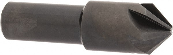 Hertel - 5/8" Head Diam, 1/2" Shank Diam, 6 Flute 90° High Speed Steel Countersink - All Tool & Supply