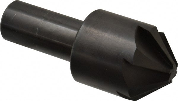 Hertel - 1-3/4" Head Diam, 1" Shank Diam, 6 Flute 90° High Speed Steel Countersink - All Tool & Supply