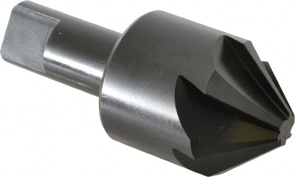 Hertel - 1-1/2" Head Diam, 3/4" Shank Diam, 6 Flute 82° High Speed Steel Countersink - All Tool & Supply