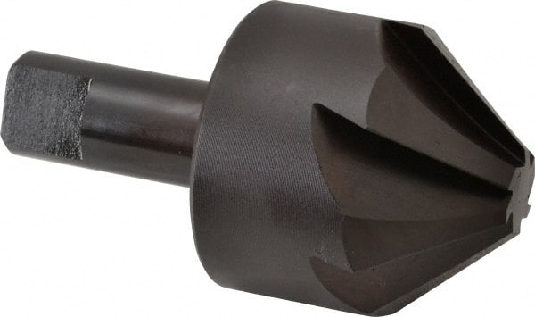 Hertel - 2" Head Diam, 1" Shank Diam, 6 Flute 82° High Speed Steel Countersink - All Tool & Supply