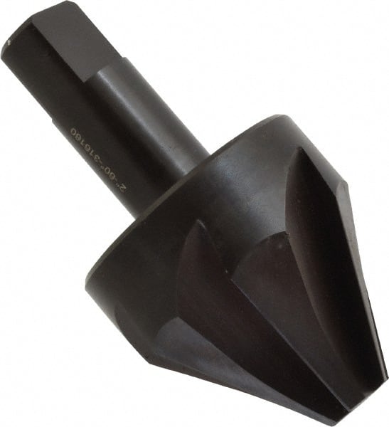 Hertel - 2" Head Diam, 1" Shank Diam, 6 Flute 60° High Speed Steel Countersink - All Tool & Supply