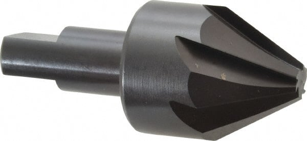 Hertel - 1-1/2" Head Diam, 3/4" Shank Diam, 6 Flute 60° High Speed Steel Countersink - All Tool & Supply