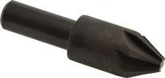 Hertel - 3/4" Head Diam, 1/2" Shank Diam, 6 Flute 60° High Speed Steel Countersink - All Tool & Supply