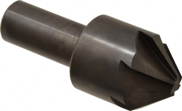 Hertel - 1-3/4" Head Diam, 1" Shank Diam, 6 Flute 82° High Speed Steel Countersink - All Tool & Supply